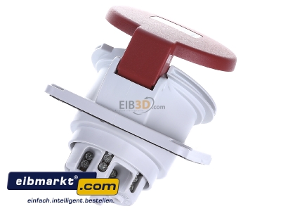 Ansicht oben hinten Schneider Electric PKF32F434 Industriesteckdose gewinkelt, 32A, 3p+E 