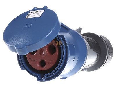 Frontansicht Mennekes 14128 Kupplung PowerTOPXtra 63A3p6h230V, IP44 