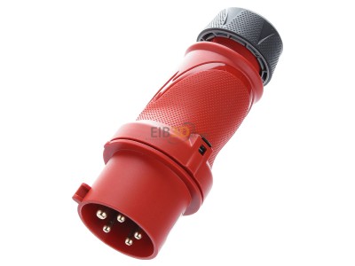 View up front Mennekes 13520 CEE plug 32A 5p 6h 400 V (50+60 Hz) red 
