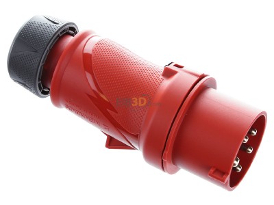 View top left Mennekes 13520 CEE plug 32A 5p 6h 400 V (50+60 Hz) red 
