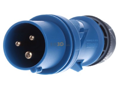 Front view Mennekes 13521 CEE plug 16A 5p 6h 400 V (50+60 Hz) red 
