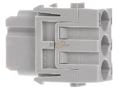 View on the right Harting 09 14 003 2702 Socket insert for connector 3p 
