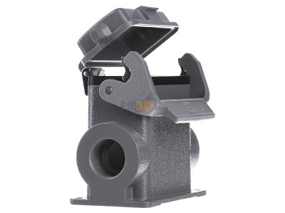 Ansicht links Harting 19 30 010 0296 Sockelgehuse 10 B, 2 Abg nge, M25, mit Kunsts 