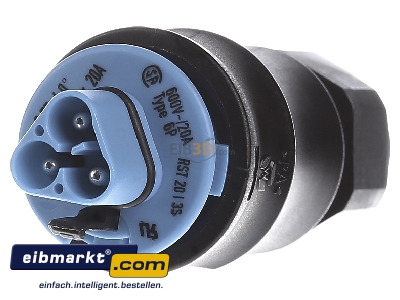 Front view Wieland 96.032.4153.9 Connector plug-in installation 3x4mm²
