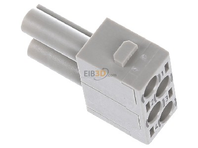 View top left Harting 09 14 004 3141 Socket insert for connector 4p 
