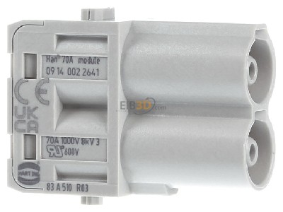 Ansicht links Harting 09 14 002 2641 Stiftmodul Axial 6-16qmm 