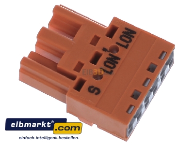 Ansicht oben links WAGO Kontakttechnik 770-1353 Stiftteil 3p,2L orange 