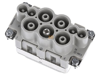 Ansicht oben vorne Harting 09 38 008 2601 Stifteinsatz 6-16qmm 4+4pol 