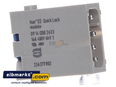 Ansicht links Harting 09 14 008 2633 Han EE Quick-Lock module male 