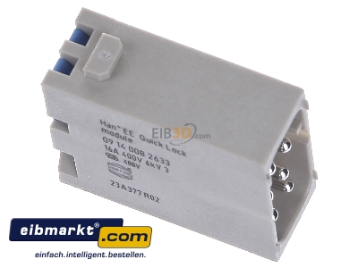 Ansicht oben links Harting 09 14 008 2633 Han EE Quick-Lock module male 