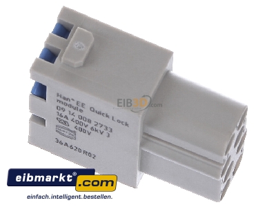 Ansicht oben links Harting 09 14 008 2733 Han EE Quick-Lock module female 