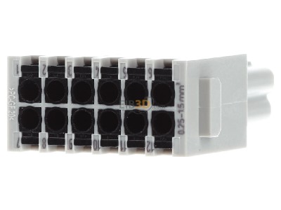Back view Harting 09 14 012 2732 Socket insert for connector 12p 
