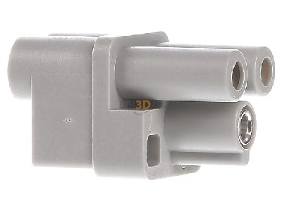View on the left Harting 09 12 002 2753 Socket insert for connector 2p 
