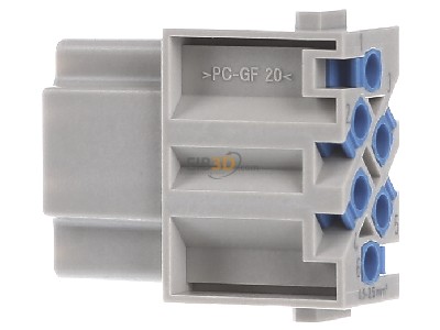 View on the right Harting 09 14 006 2733 Socket insert for connector 6p 
