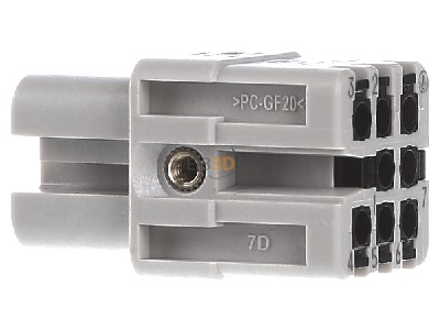 View on the left Harting 09 21 007 2732 Socket insert for connector 7p 
