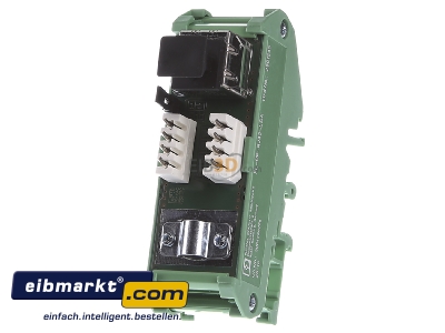 Frontansicht Phoenix Contact 2901645 Patchpanel Cat.5e Hutschienenmontage FL-PP-RJ45-LSA