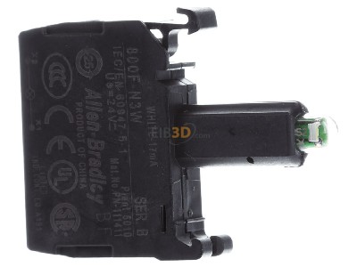 View on the left Rockwell 800F-N3W Lamp holder for indicator light white 
