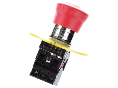 Top rear view Siemens 3SU1158-1HB20-1PT0 Complete push button red 
