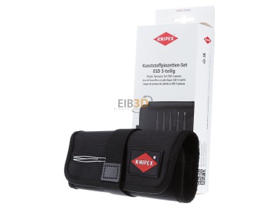 Frontansicht Knipex 92 00 05 ESD Kunststoffpinzetten-Set 5-teilig 