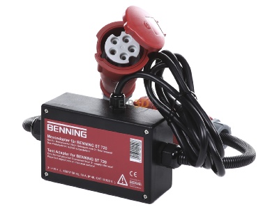 Ansicht oben vorne Benning 044140 Messadapter 16A CEE 3phas. aktiv 