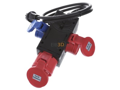 Ansicht oben vorne HT CEE Adapter 16/32A Adapter CEE 16/32A fr 3phas.Prflinge 