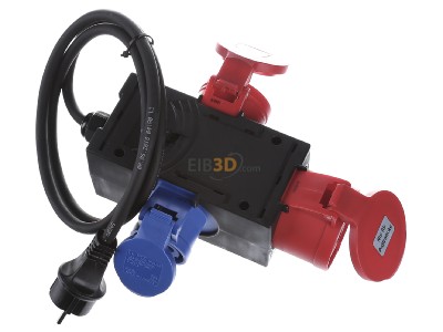 Ansicht oben links HT CEE Adapter 16/32A Adapter CEE 16/32A fr 3phas.Prflinge 
