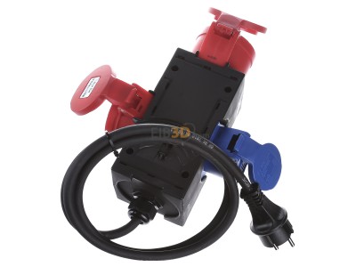 Ansicht oben hinten HT CEE Adapter 16/32A Adapter CEE 16/32A fr 3phas.Prflinge 