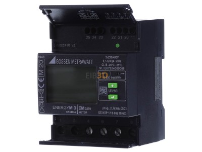 Front view GMC-I Messtechnik U2289-V012 Special kilowatt-hour meter 5A 
