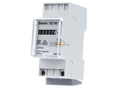 Front view Theben BZ 145 24V #1454000 Hour counter 24V DC BZ 145 24V 1454000
