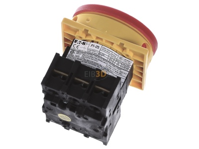Ansicht oben hinten Eaton P1-25/E/SVB Hauptschalter Einbau, 25A, 3-polig 