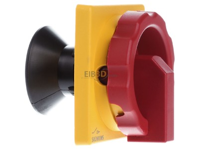 Ansicht links Siemens 3LD9344-3C Drehantrieb rot/gelb 66x66mm 