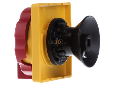 Ansicht rechts Siemens 3LD9344-3C Drehantrieb rot/gelb 66x66mm 