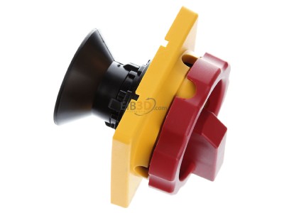 Ansicht oben links Siemens 3LD9344-3C Drehantrieb rot/gelb 66x66mm 