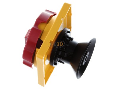 Ansicht oben rechts Siemens 3LD9344-3C Drehantrieb rot/gelb 66x66mm 