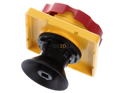 Ansicht oben hinten Siemens 3LD9344-3C Drehantrieb rot/gelb 66x66mm 