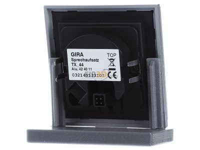 Ansicht hinten Gira 141665 Aufsatz alu UP,Trlautspr. 