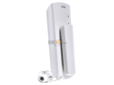 View on the left Elcom BHT-280 Intercom system phone white 
