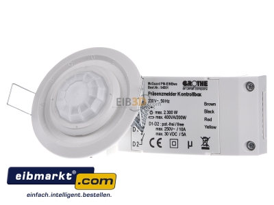Frontansicht Grothe McGuard PM-EINws Prsenzmelder Einbau AC 230V/IP 40 Melder 