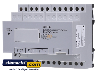 Front view Gira 262098 Distribute device for intercom system
