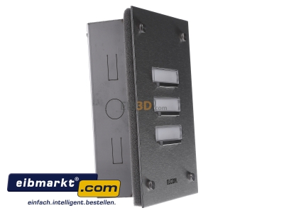 View on the left Elcom KVM-3/1 Doorbell panel 3-button
