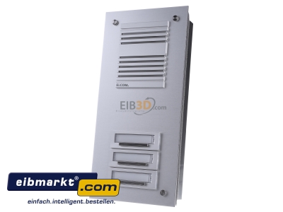 Front view Elcom TUP-3/1 EV1 Doorbell panel 3-button 
