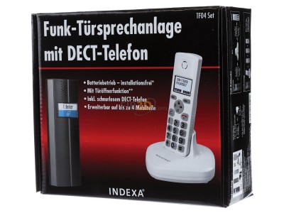 Frontansicht Indexa TF 04 Set Funk-Trsprechanlage Trsprechstelle IP44 