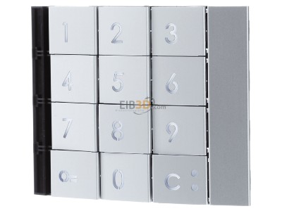 Frontansicht Legrand SEKO 353001 Frontblende Zehnertastatur Allmetal 