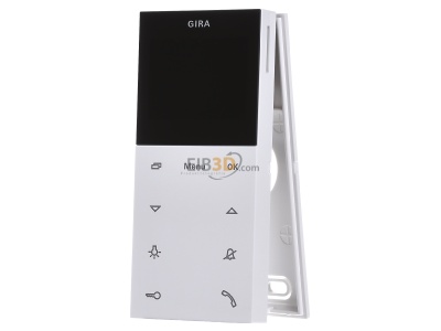 Front view Gira 123903 Intercom system phone white 
