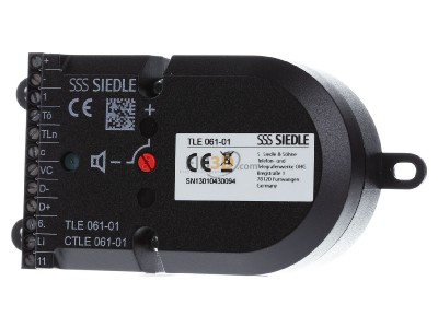 Front view Siedle TLE 061-01 Door station door communication 0-button 
