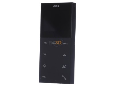 Front view Gira 1239005 Indoor station door communication Black 
