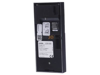 Back view Gira 1239005 Indoor station door communication Black 
