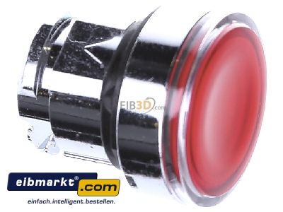 Ansicht oben links Schneider Electric ZB4BH043 Frontelement Drucktaster D 22mm, rot 