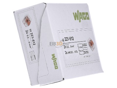 Ansicht links WAGO 221-612 Compact-Verbindungsklemme 2-Leiter bis 6qmm 