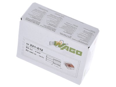 Ansicht oben vorne WAGO 221-612 Compact-Verbindungsklemme 2-Leiter bis 6qmm 
